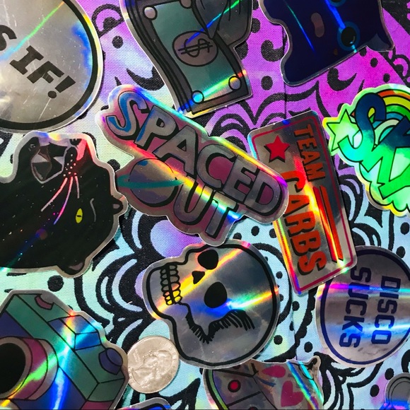 Spaced Out Metallic Prismatic Reflective Single Decor Sticker - Picture 7 of 9